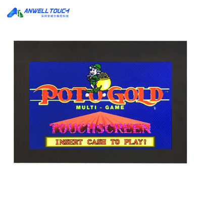 300Nits brilho Gaming touch screen com vidro temperado e opção de bizel USB
