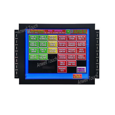 17 polegadas VGA / CGA sinal de entrada de jogos Infravermelho touch screen monitor para múltiplas aplicações