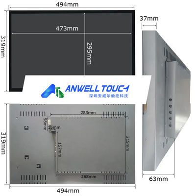 22 polegadas 10 pontos de toque PCAP Gaming touch screen com 5ms tempo de resposta para jogos Aristocrat