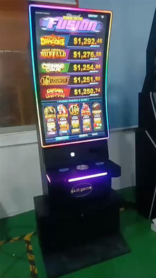 PCPA Touch Curved Slot Machine Base Cabinet Skill Gaming Touch Monitor Metal 43 polegadas