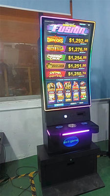 PCPA Touch Curved Slot Machine Base Cabinet Skill Gaming Touch Monitor Metal 43 polegadas
