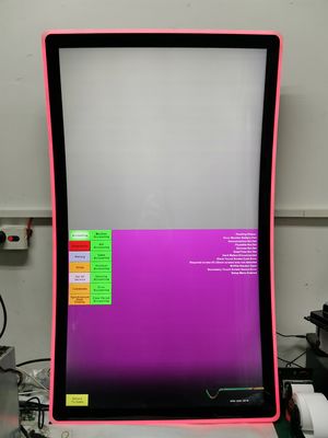 Ângulo de visão de 43 178° PCAP PCAP Curva de tela sensível ao toque com tempo de resposta de 1 ms