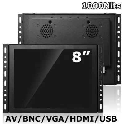 8 polegadas Open Frame 1000Nits Resistivo / capacitivo Industrial touch screen com resolução 1024x768