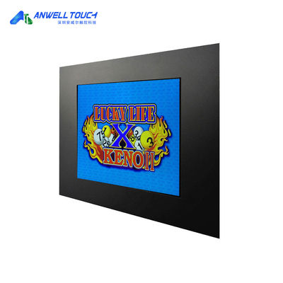 300Nits brilho Gaming touch screen com vidro temperado e opção de bizel USB