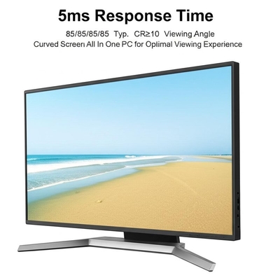 Tempo de resposta de 5ms e CR típico de 85/85/85/85≥10 Tela Curva All In One PC para uma Experiência de Visualização Ideal